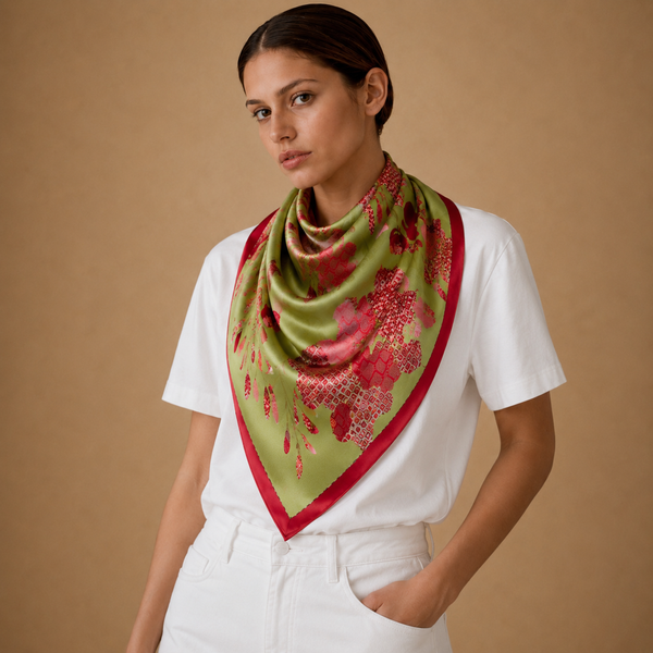 Warm. Natural silk scarf
