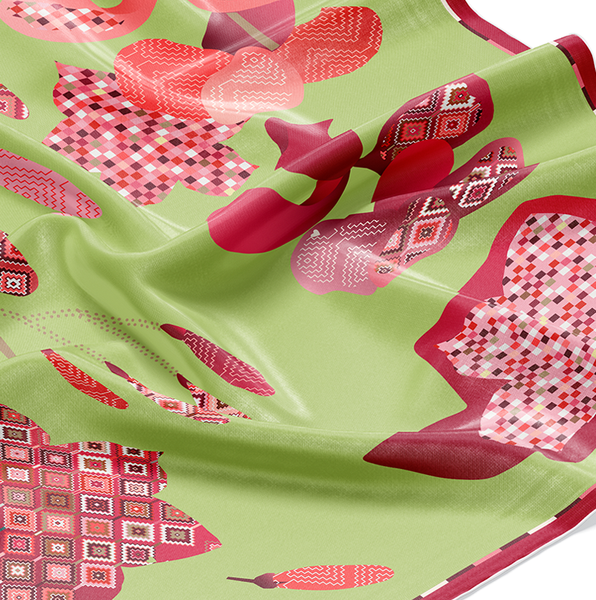 Warm. Natural silk scarf