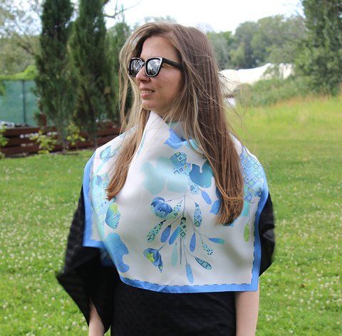 Deep Trust. Natural silk scarf
