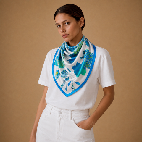 Trust. Natural silk scarf