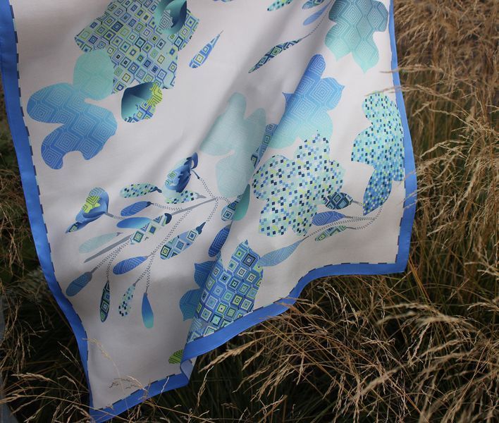 Deep Trust. Natural silk scarf