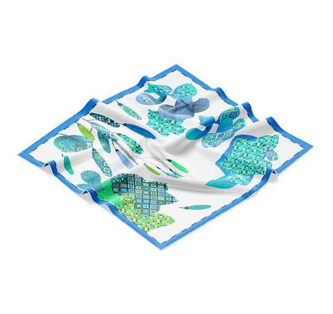 Deep Trust. Natural silk scarf