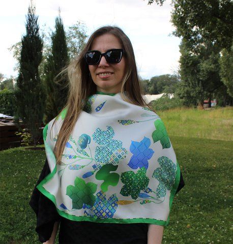 Light Acceptance. Natural silk scarf