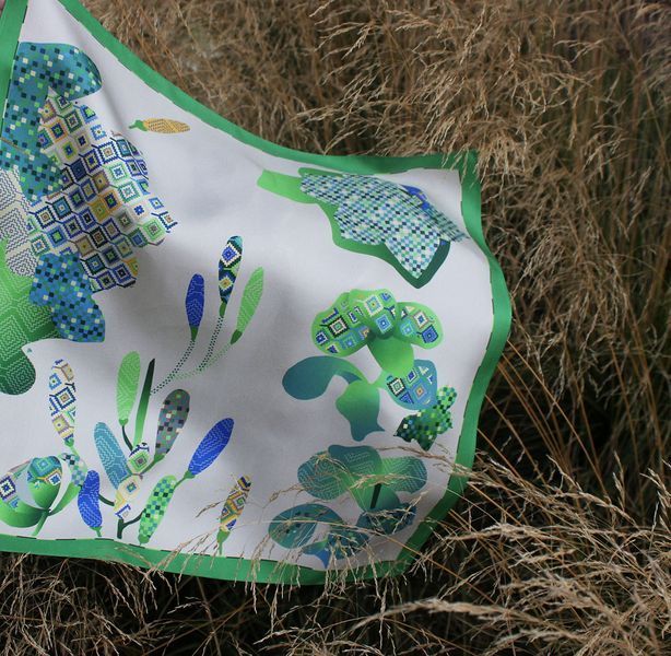 Light Acceptance. Natural silk scarf
