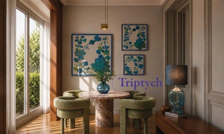 Silk Paintings Triptych
