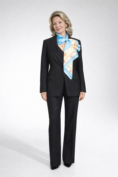 Bright Star. Natural silk scarf.