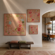 Triptych "Unity". Paintings on silk